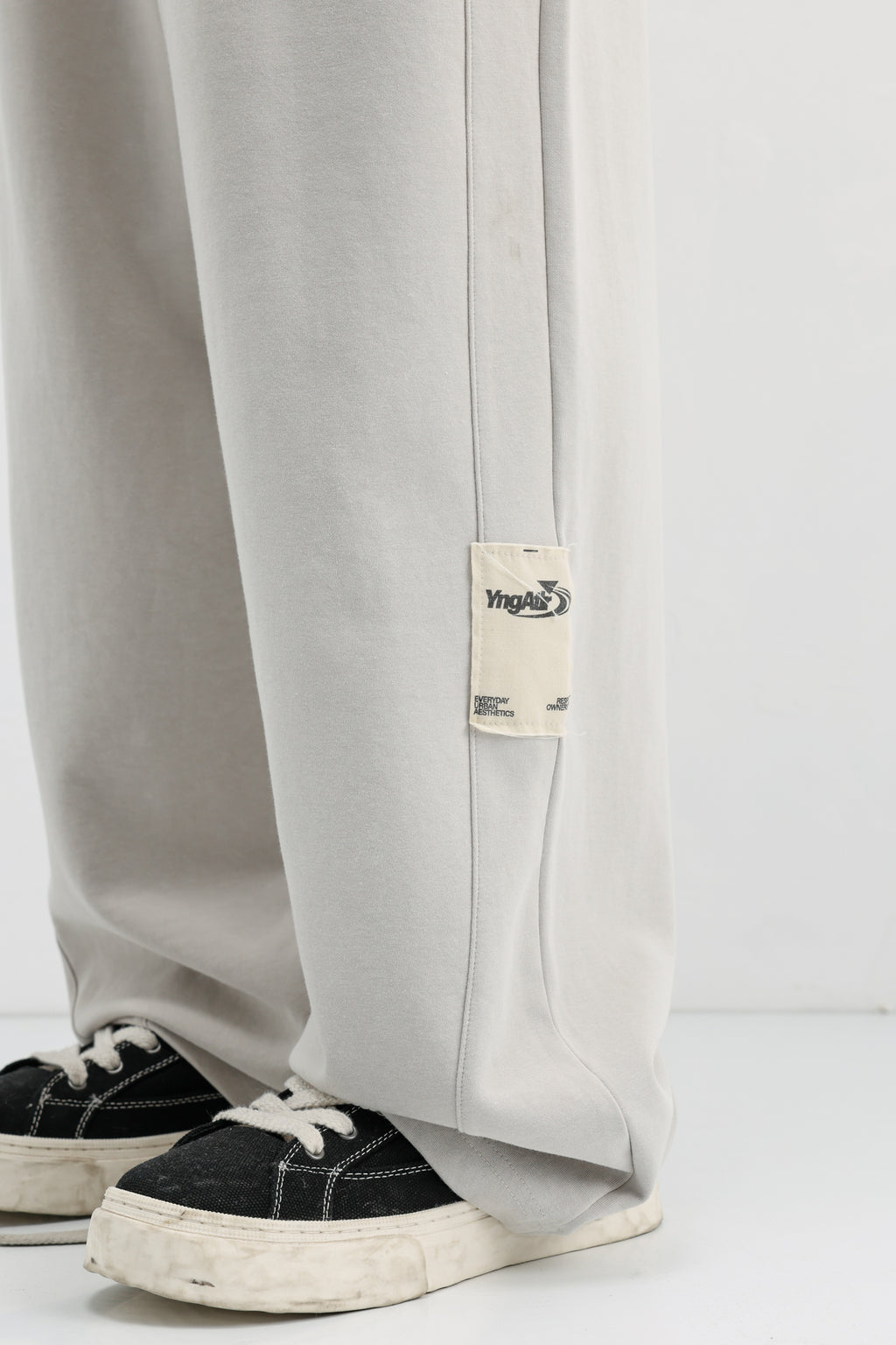 Baggy Fit Eşofman Alt Buz Gri