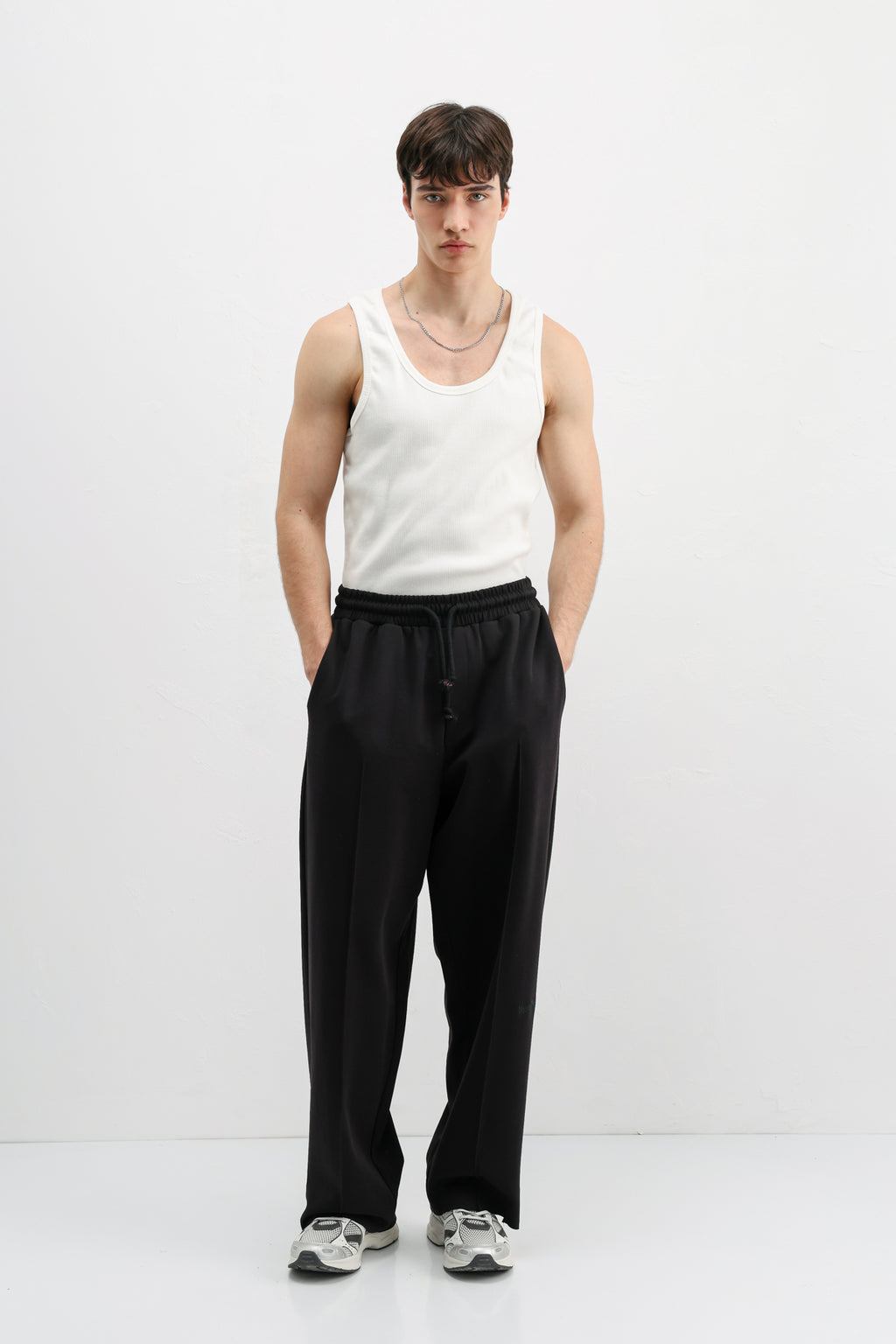 Baggy Fit Eşofman Alt Siyah