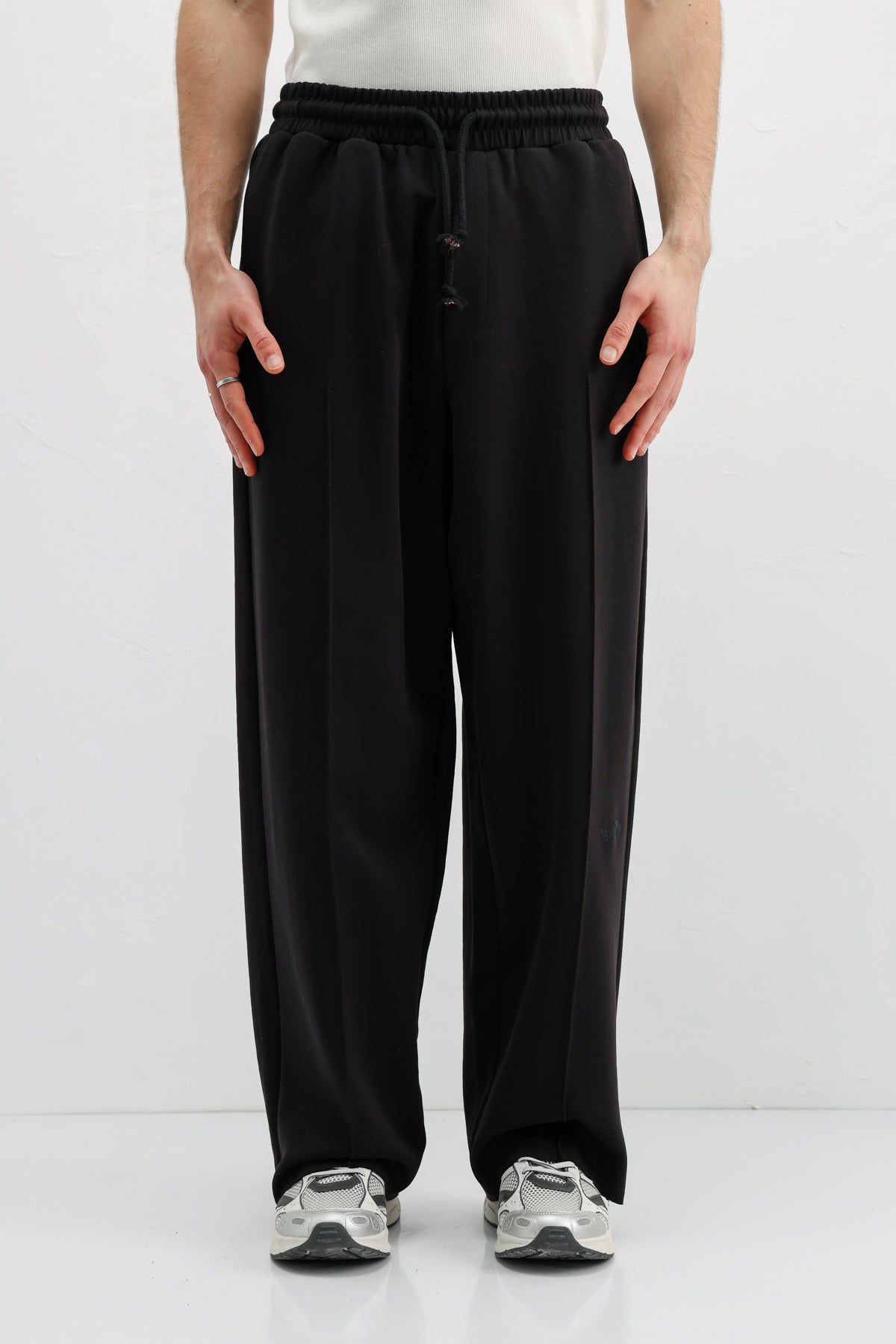 Baggy Fit Eşofman Alt Siyah