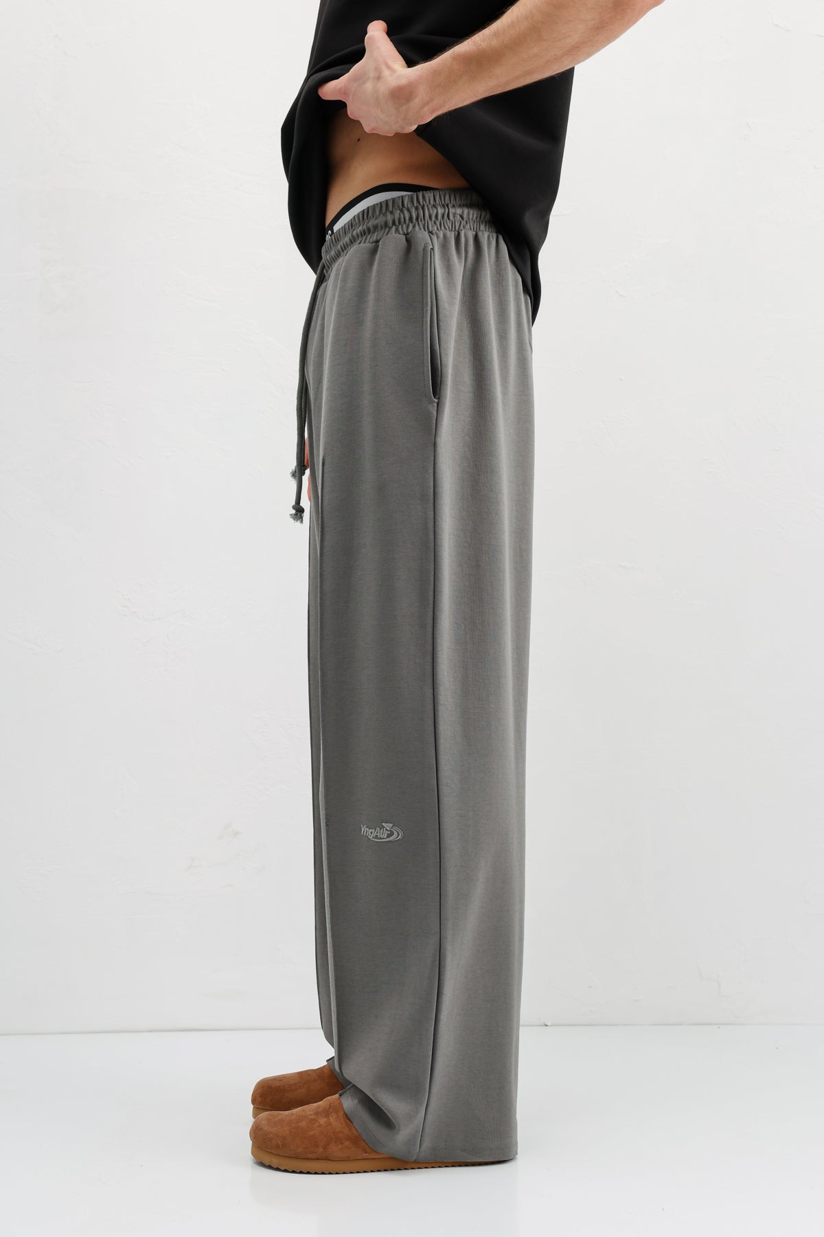 Baggy Fit Eşofman Alt Füme