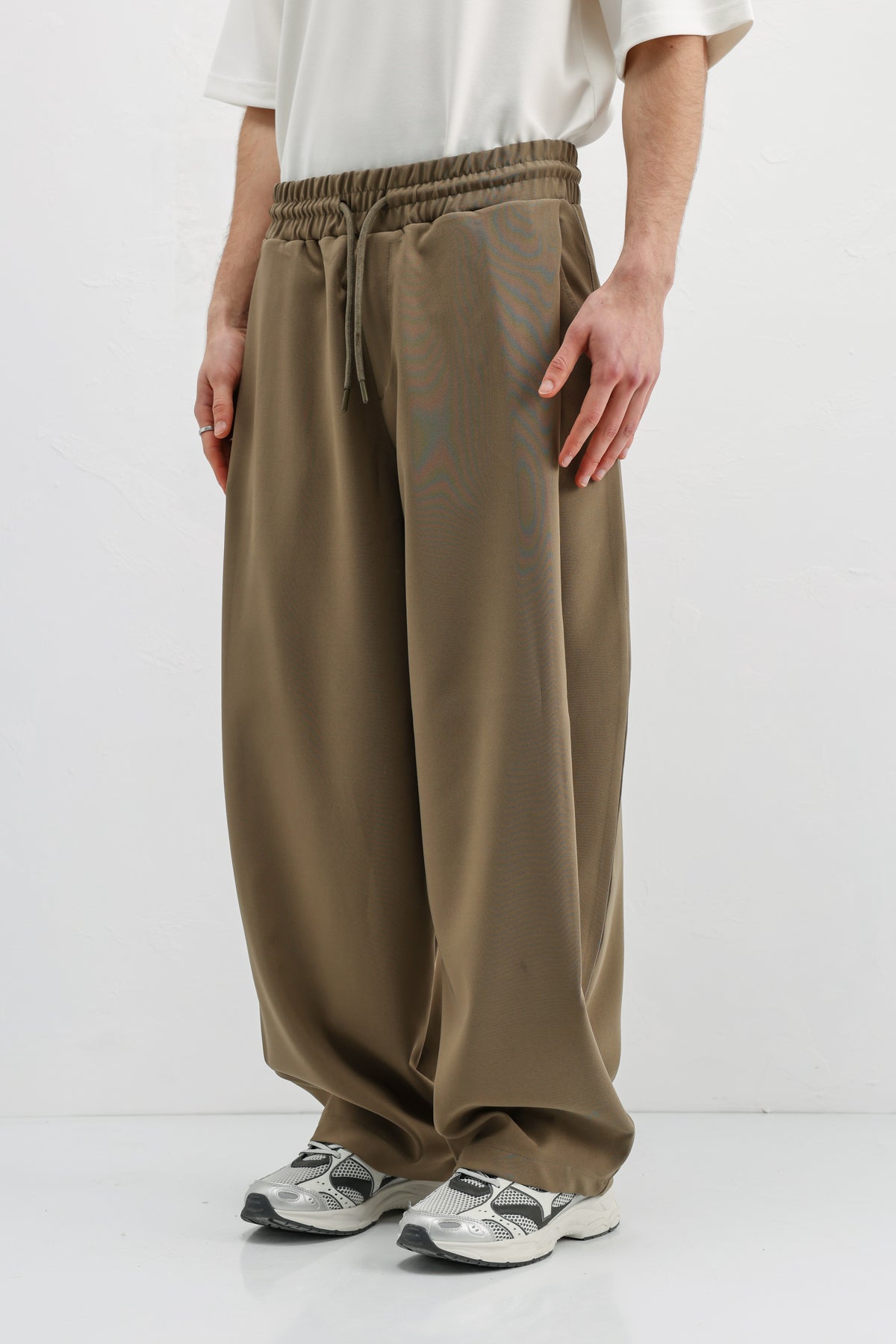 Balloon Fit Pantolon Haki