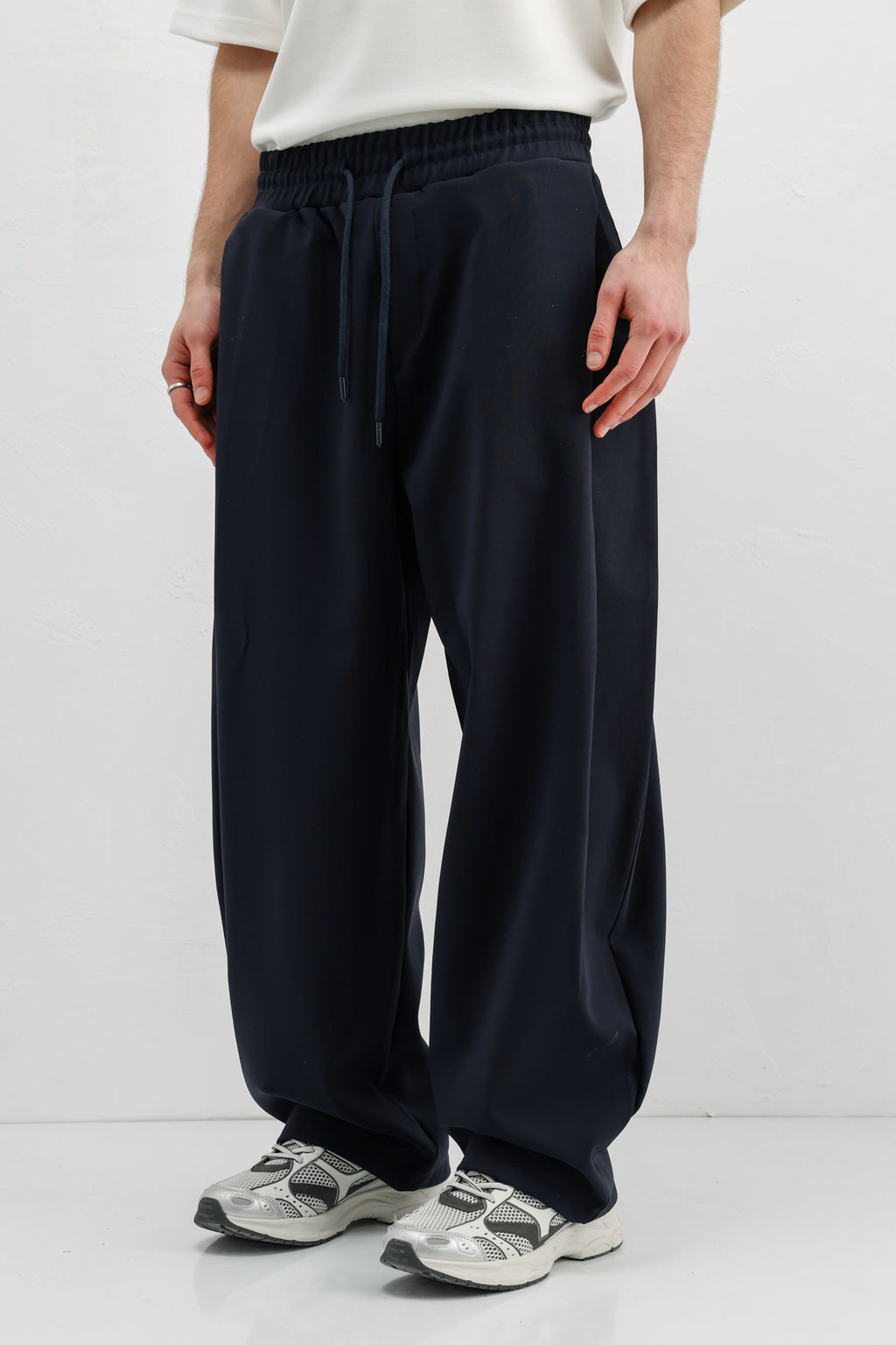 Balloon Fit Pantolon Lacivert