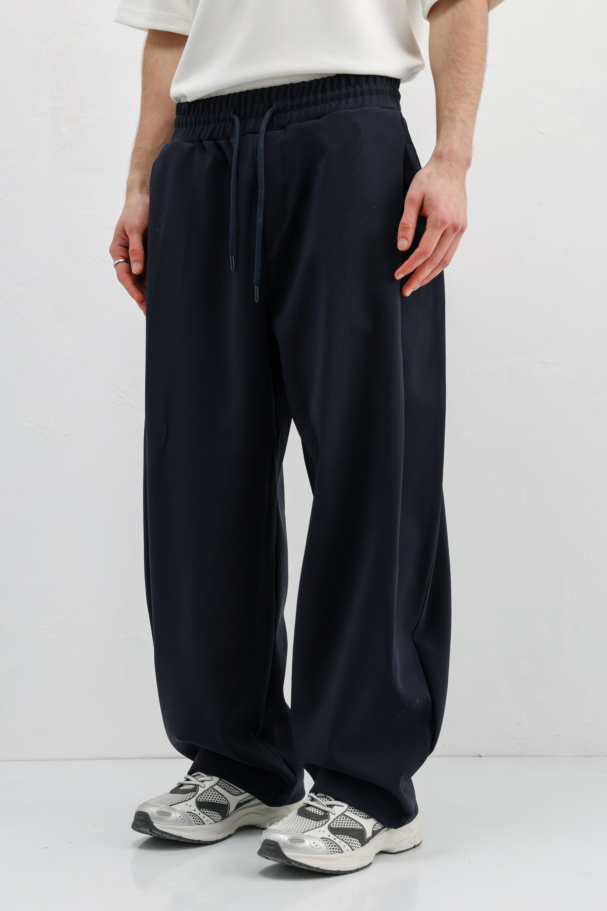 Balloon Fit Pantolon Lacivert