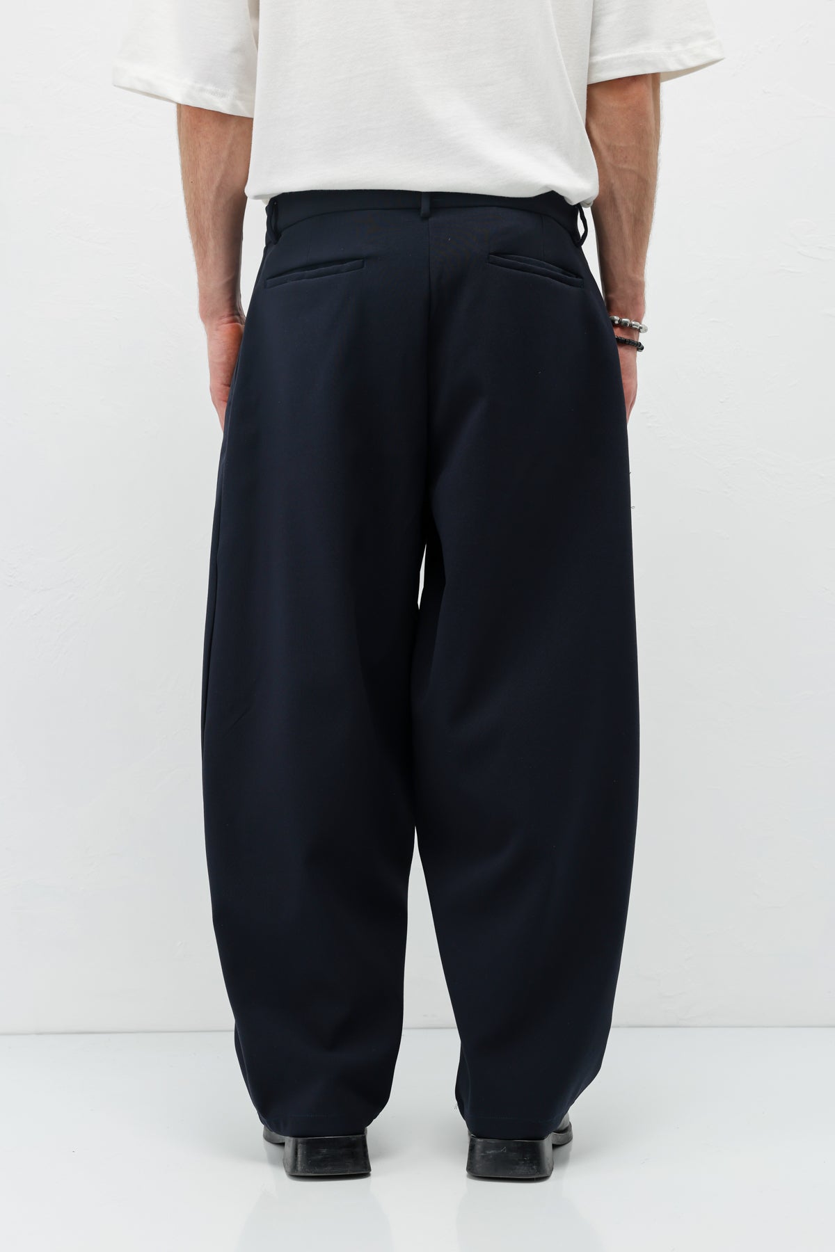 Barrel Fit Tailored Pantolon Lacivert