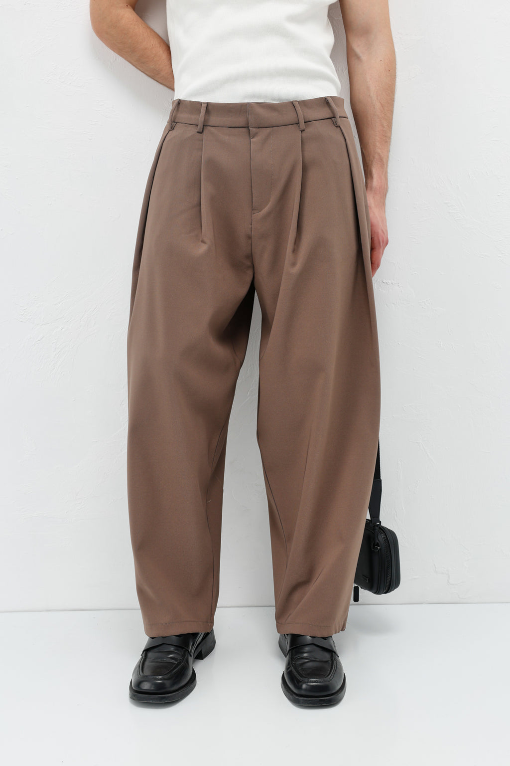Barrel Fit Tailored Pantolon Vizon