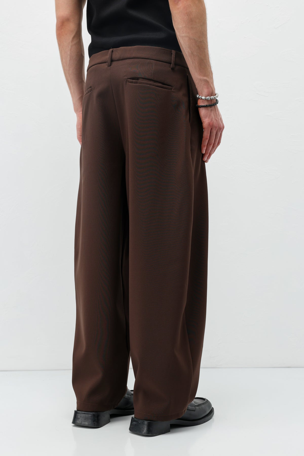 Barrel Fit Tailored Pantolon Kahve