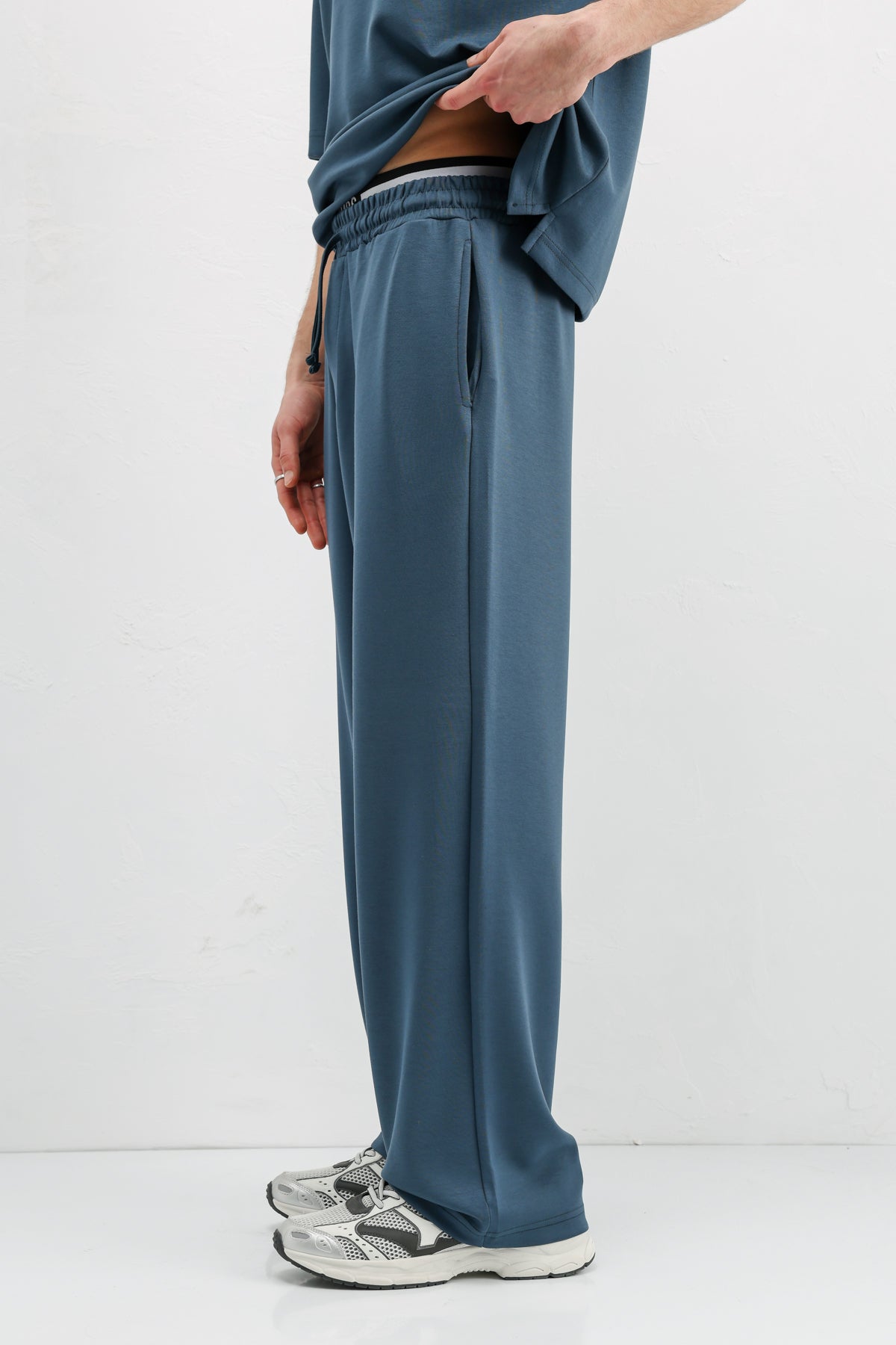 Modal Karışımlı Baggy Eşofman Alt Indigo
