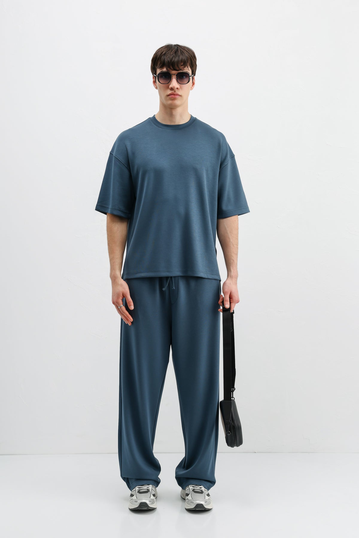 Modal Karışımlı Baggy Eşofman Alt Indigo