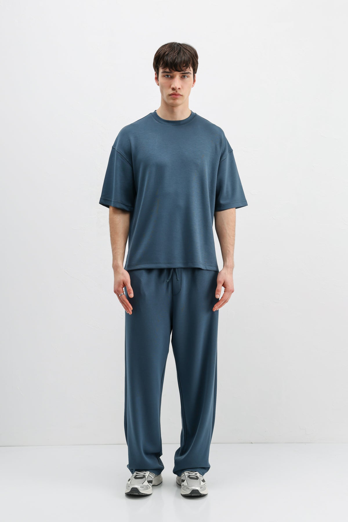 Modal Karışımlı Baggy Eşofman Alt Indigo