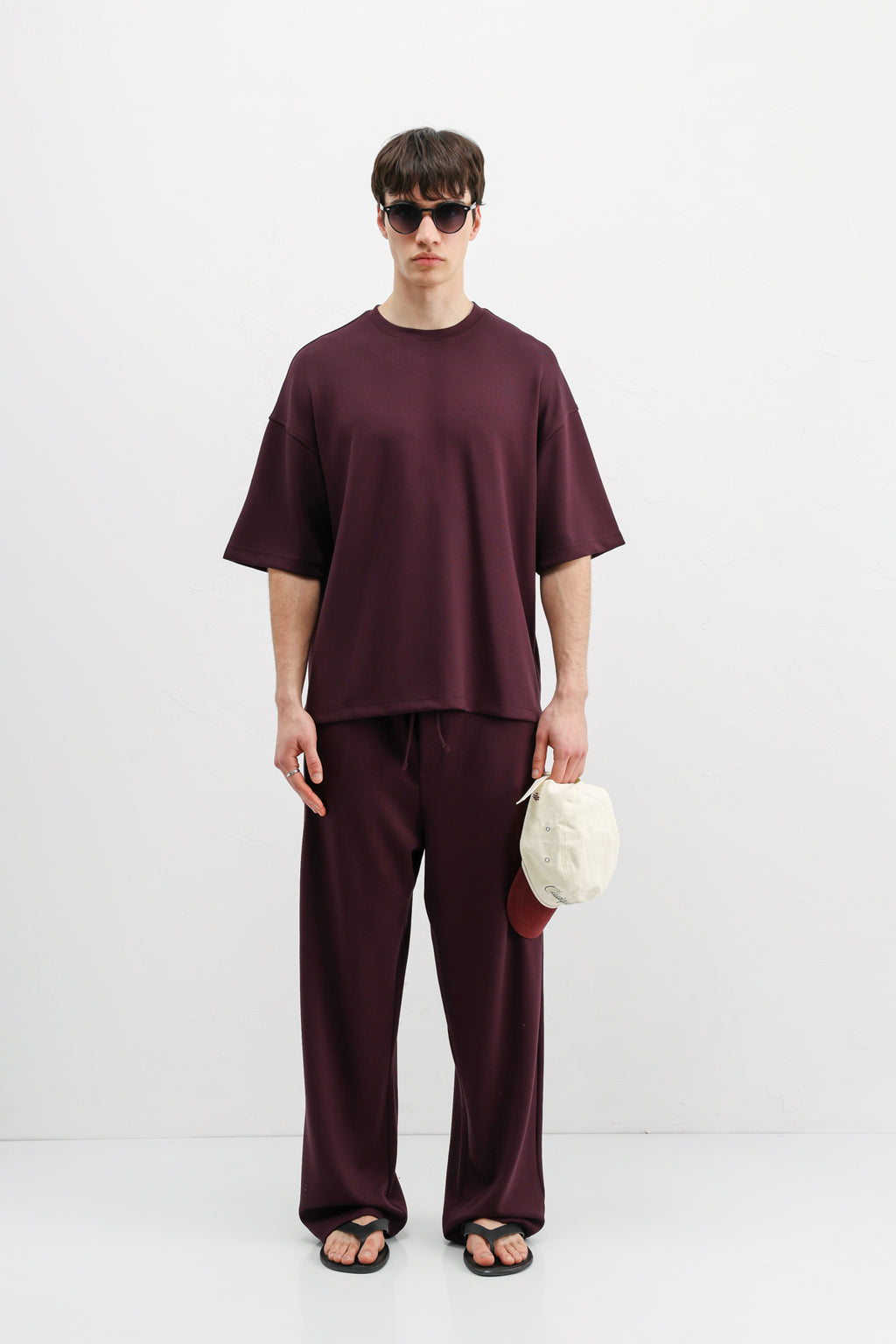 Modal Karışımlı Baggy Eşofman Alt Mürdüm