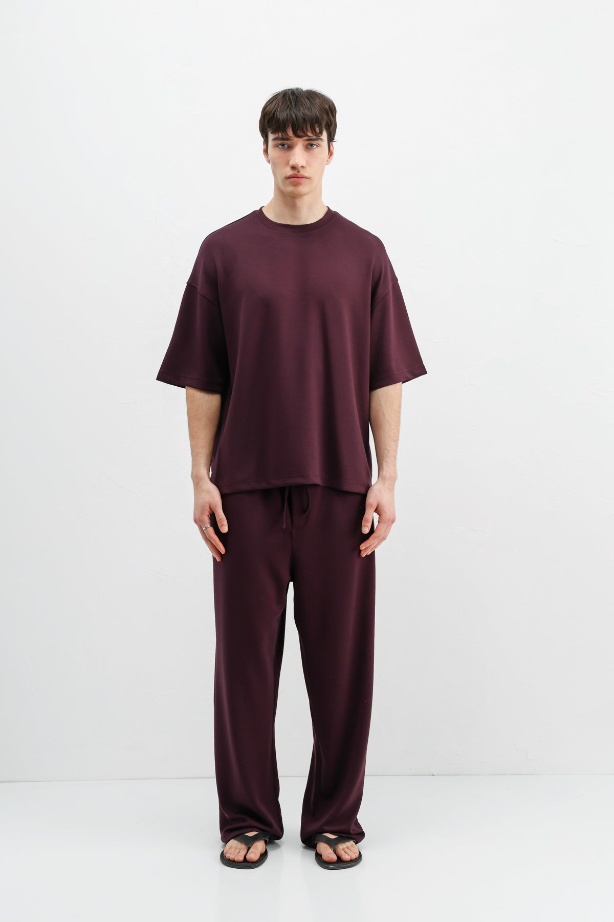 Modal Karışımlı Baggy Eşofman Alt Mürdüm