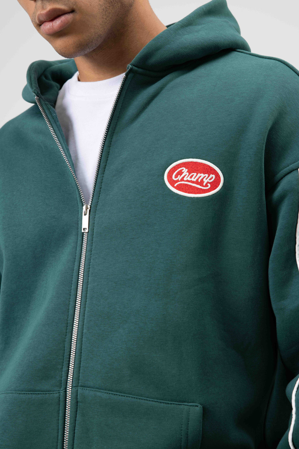 Çizgi Detaylı Oversize Eşofman Takım Nefti
