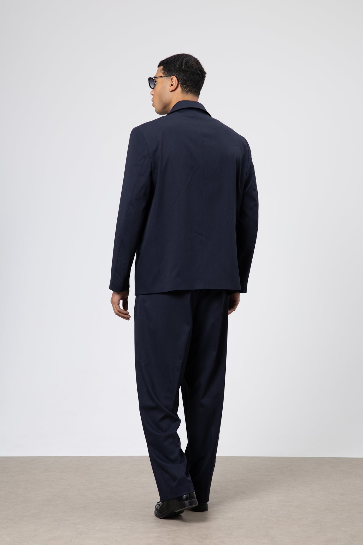 Oversize Kuşaklı Takım Elbise Lacivert