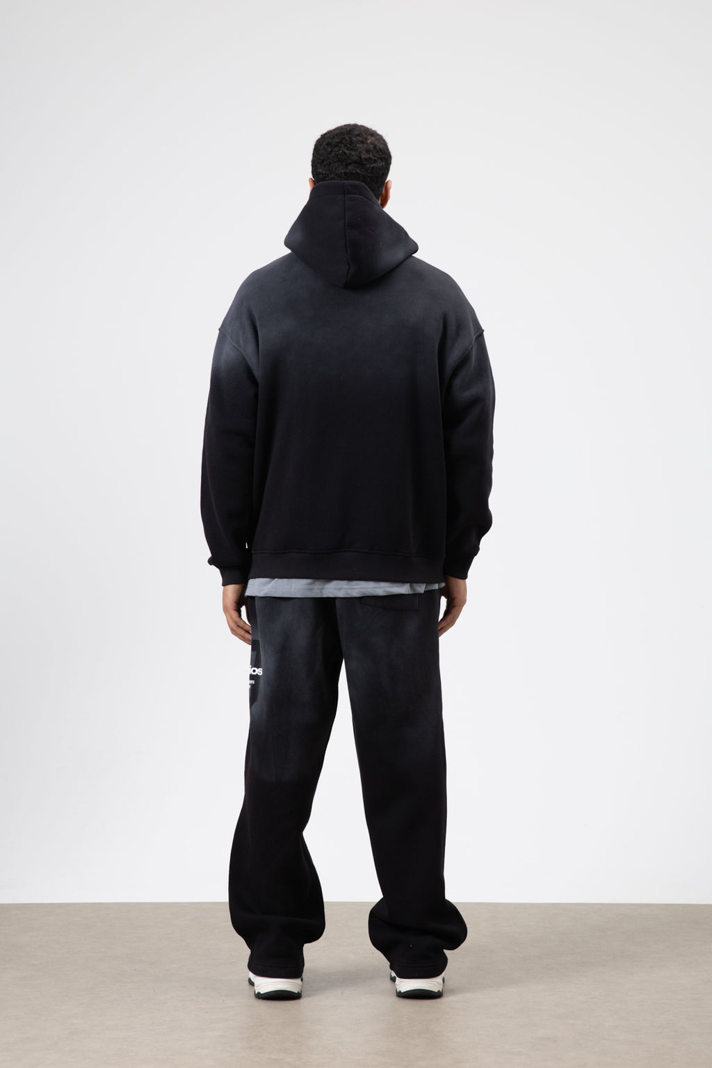 Oversize Baskılı Eşofman Takım Siyah
