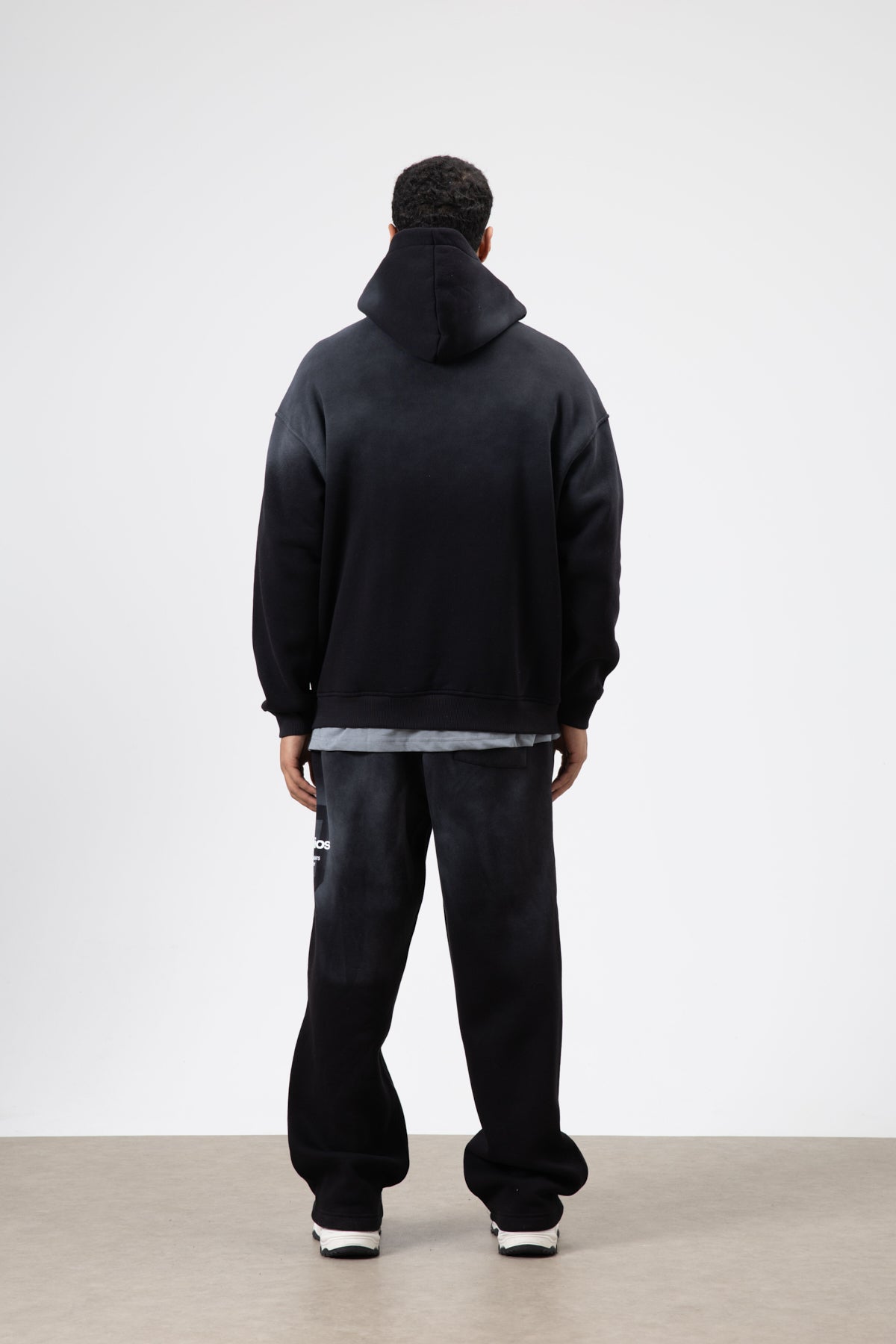 Oversize Baskılı Eşofman Takım Siyah
