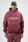 Oversize Baskılı Eşofman Takım Bordo