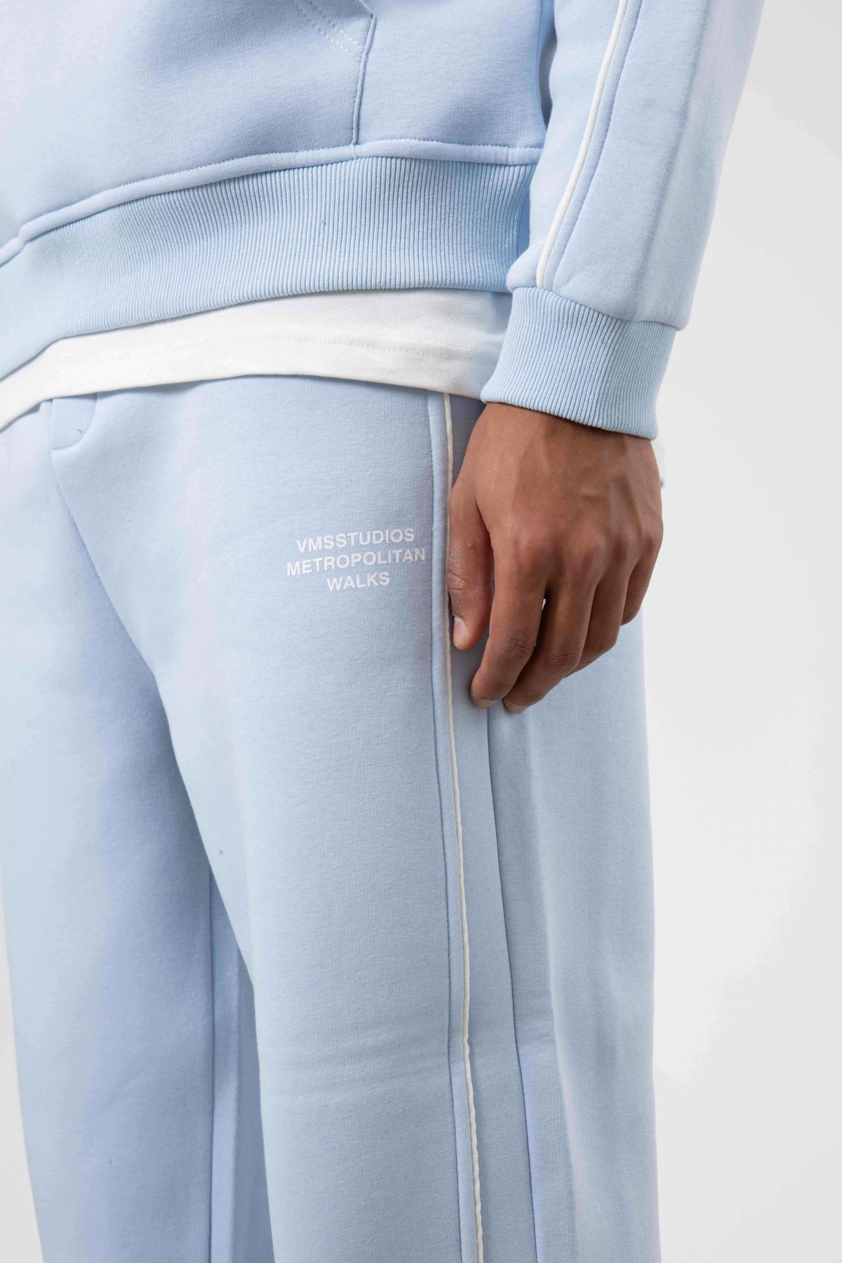 Çizgi Detaylı Oversize Eşofman Takım Bebe Mavi