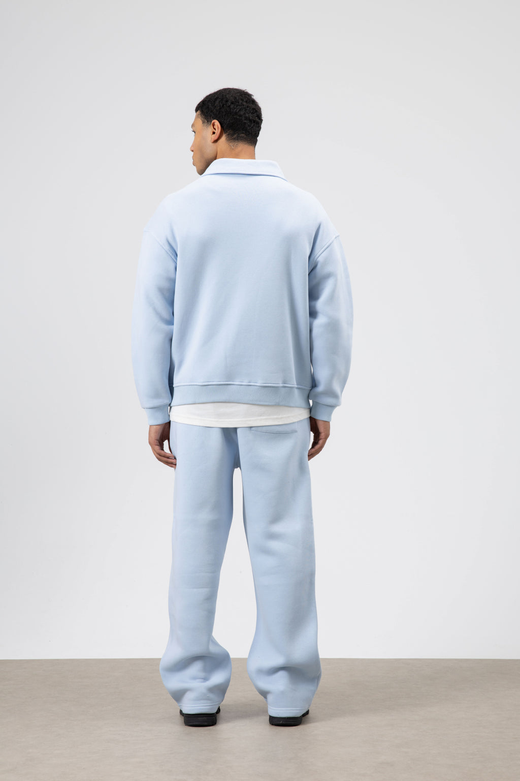 Çizgi Detaylı Oversize Eşofman Takım Bebe Mavi