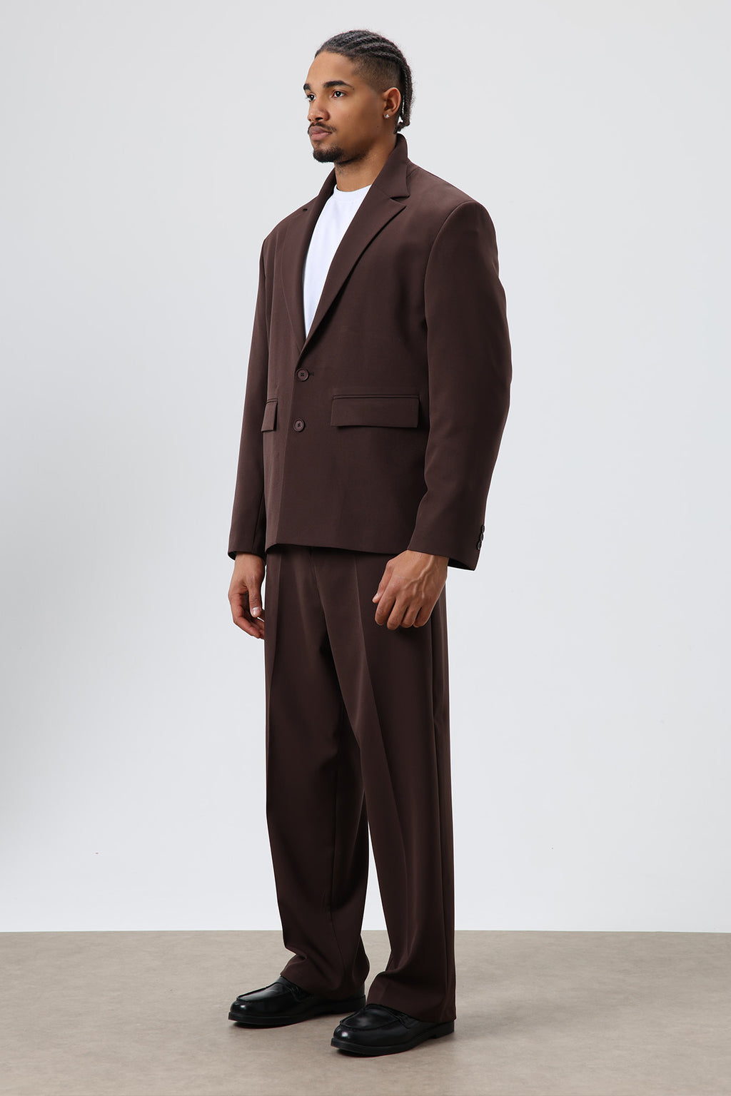 Oversize  Takım Elbise Koyu Kahve