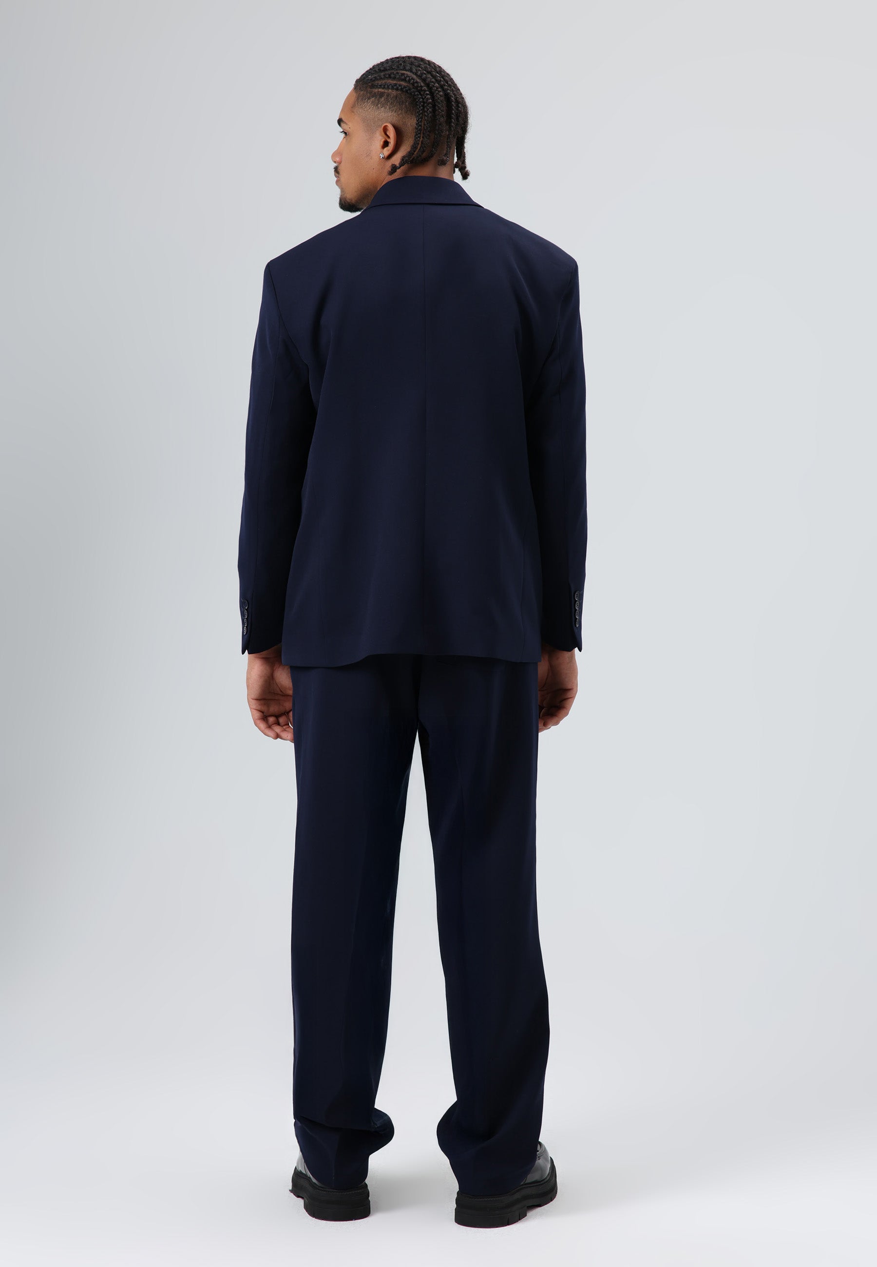 Oversize Kruvaze Takım Elbise Lacivert